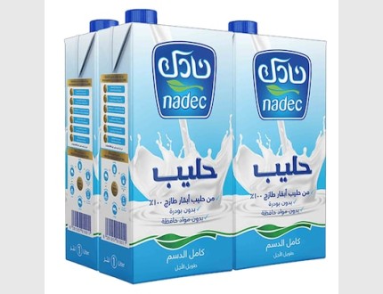 نادك حليب كامل الدسم 1 لتر 4 حبات