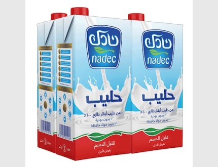 نادك حليب قليل الدسم 1 لتر 4 حبات