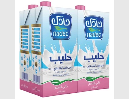 نادك حليب خالي الدسم 1 لتر 4 حبات