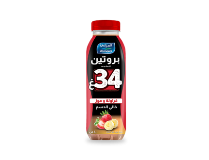 حليب البروتين بنكهة الفراولة والموز