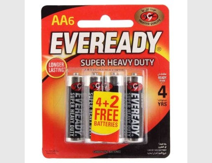 Eveready Batteries Long Lasting AA 4 Pieces + 2 Free