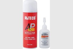 Alteco AP6200 Activator 200ml + Adhesive 50 g Industrial Super Glue