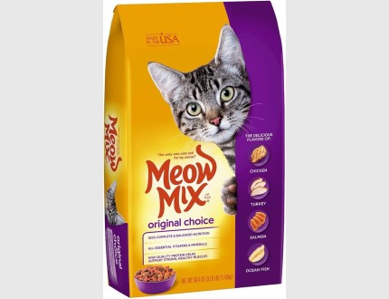 Meow Mix Original Dry Cat Food, 3.15 Lb (Pack Of 3)