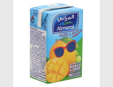 المراعي عصير المانجو والعنب خالي من السكر 140 مل