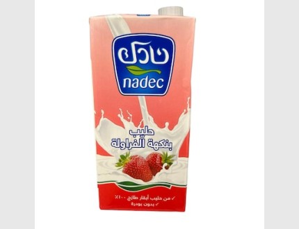 نادك حليب بنكهة الفراولة 1 لتر