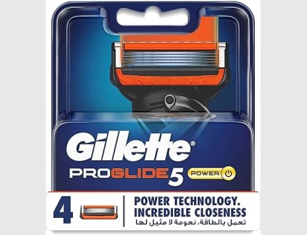 Gillette ProGlide 5 Power Blades Refills, 5 Bladed 4 Count