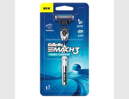Gillette Mach3 Turbo Men’s Razor for MenFlexball Technology1 pc, 1 pc