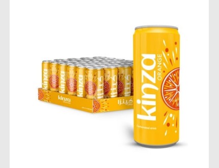كينزا برتقال - كرتون 250 مل * 30 Kinza Orange CSD - 250ml x 30 Pcs