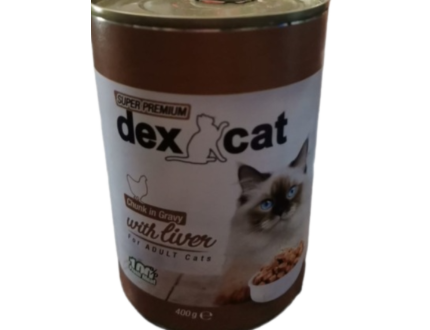 400g-DEX cat chunks in gravy with liver flavor 