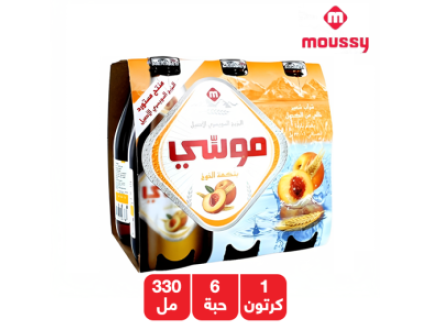 موسي شراب الشعير بنكهة الخوخ - 6 × 330 مل