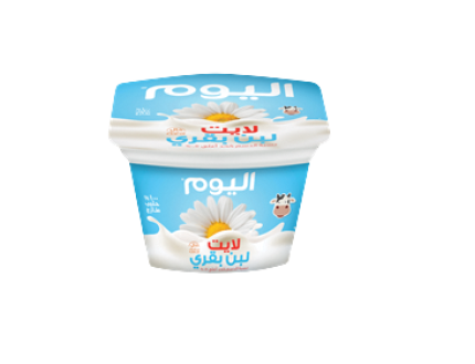 اليوم-  لبن بقري طازج لايت  200 غرام